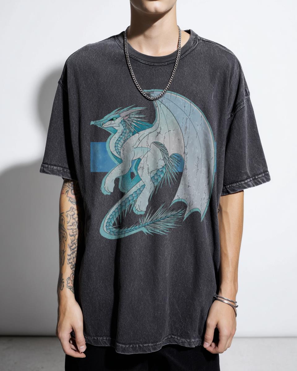 Wings of Fire Winter IceWing Dragon Fan Art Tee