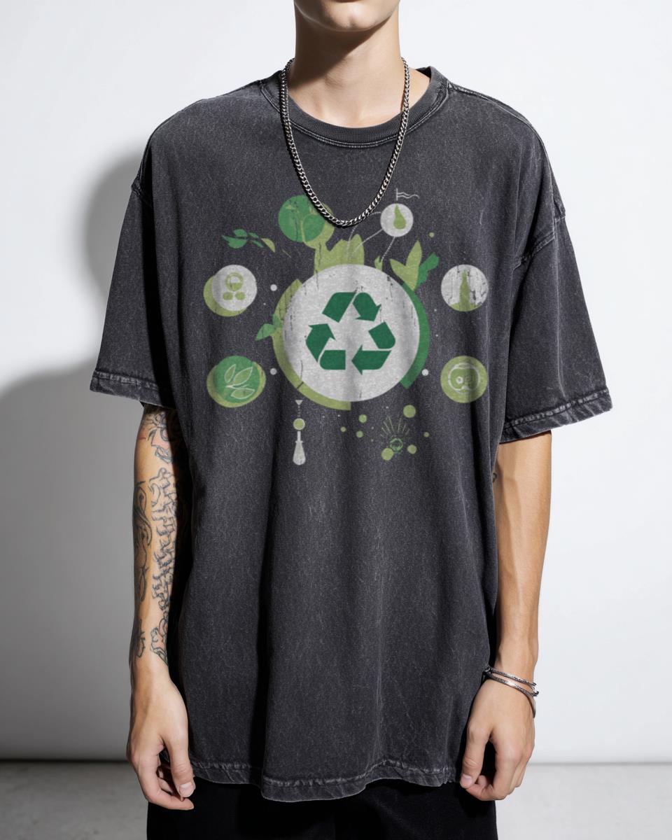 World Sustainability 'Recycle Reuse Renew Rethink' T-Shirt - Global Eco-Activism Unisex