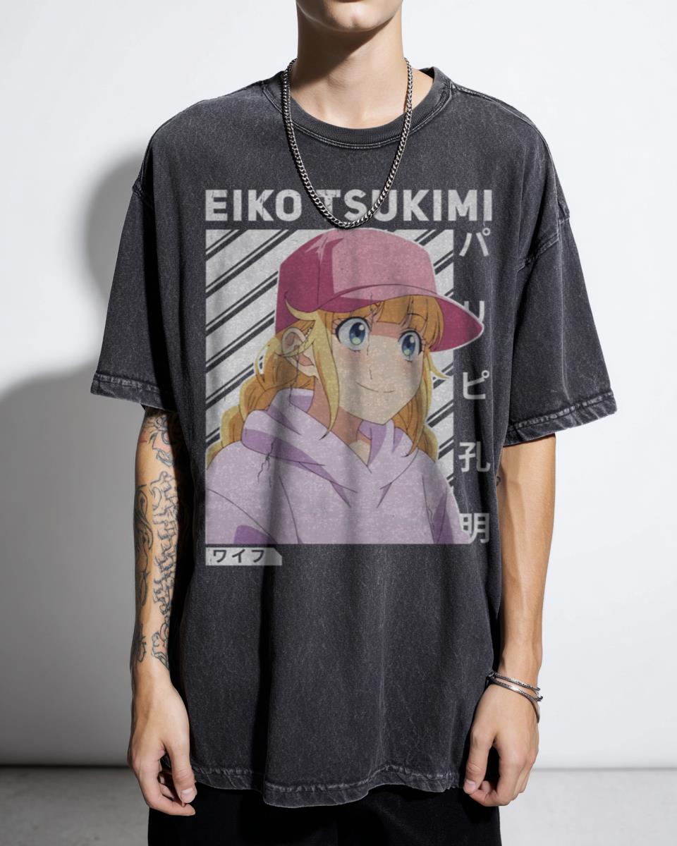 Ya Boy Kongming! Eiko Tsukimi Anime T-Shirt - Paripi Koumei Party People Tee