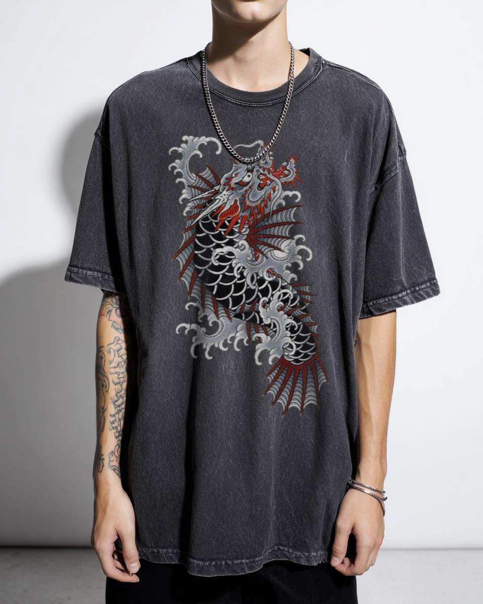 Yakuza Ichiban Tattoo Dragon Graphic T-Shirt - Like A Dragon Video Game Fan