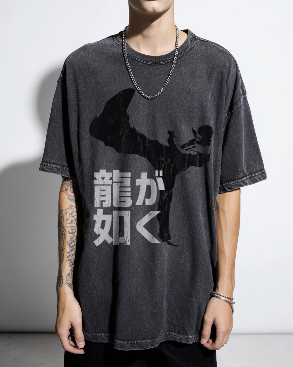 Yakuza 'Like A Dragon' Kazuma Kiryu Gaming Acidwash Tee