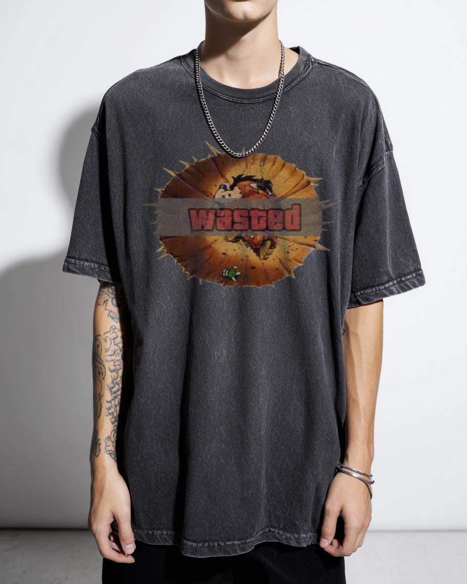 Yamcha Wasted DBZ Dragon Ball Z Acidwash T-Shirt