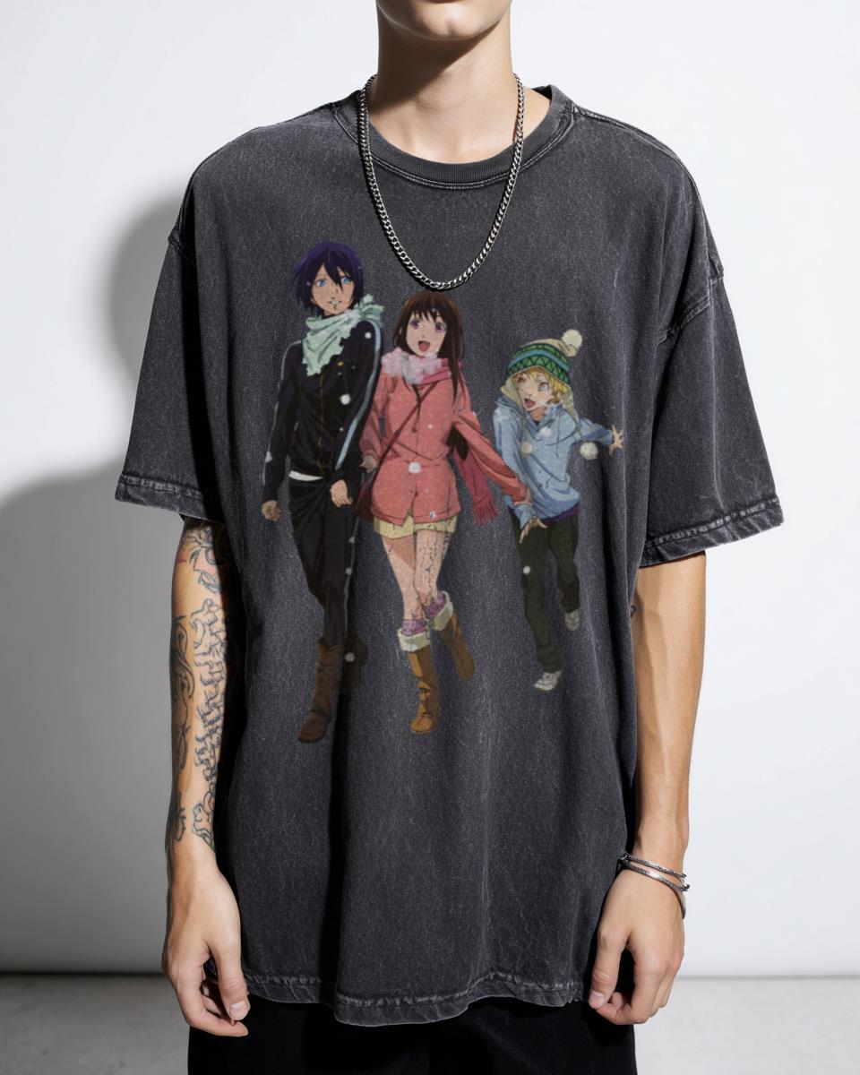 Yato Hiyori Yukine Noragami Anime T-Shirt - Aragoto Trio Fan Art Unisex