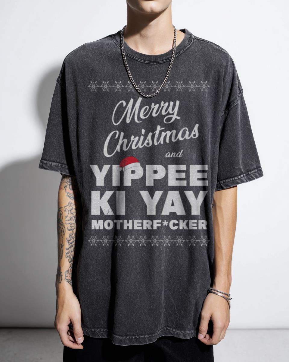 Yippee Ki Yay' Die Hard Christmas T-Shirt - 80s Movie Quote Fan