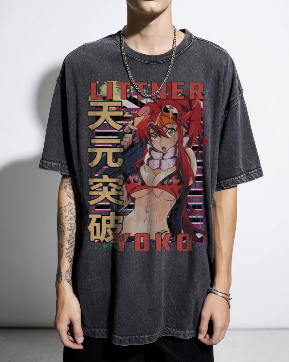 Yoko Littner Gurren Lagann Anime T-Shirt - Iconic Character Fan Art Tee
