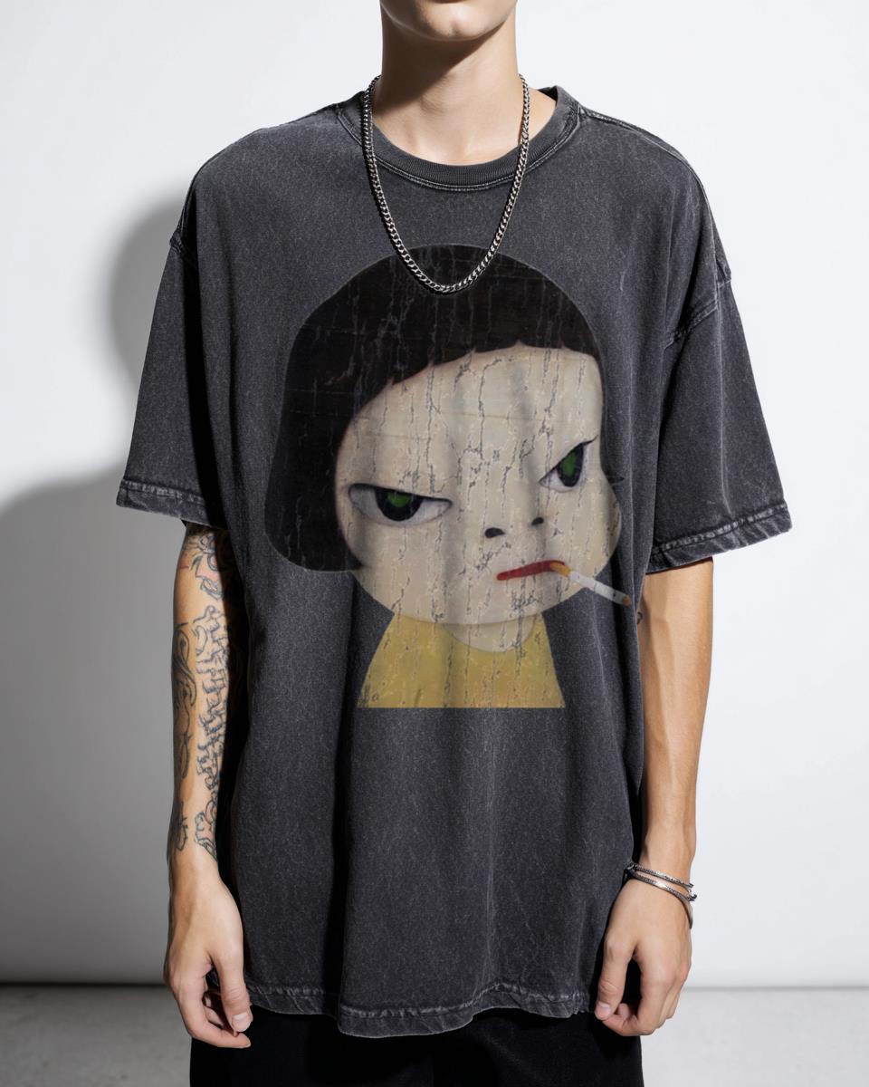 Yoshitomo Nara Cute Japanese Girl T-Shirt - Lacma Nara Painting Art