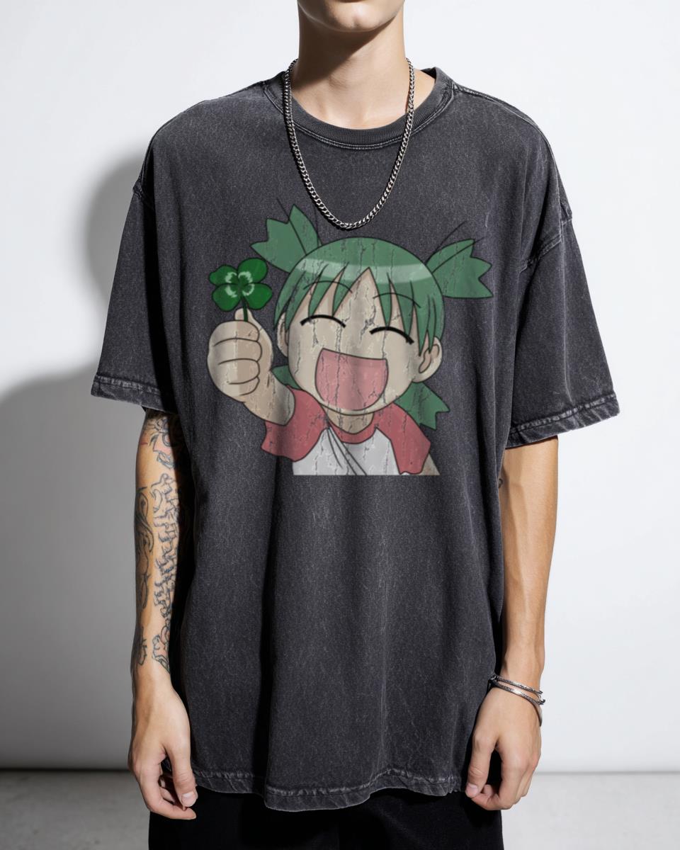 Yotsuba Koiwai Chibi Kawaii Anime T-Shirt - Cute Green Hair Manga Tee