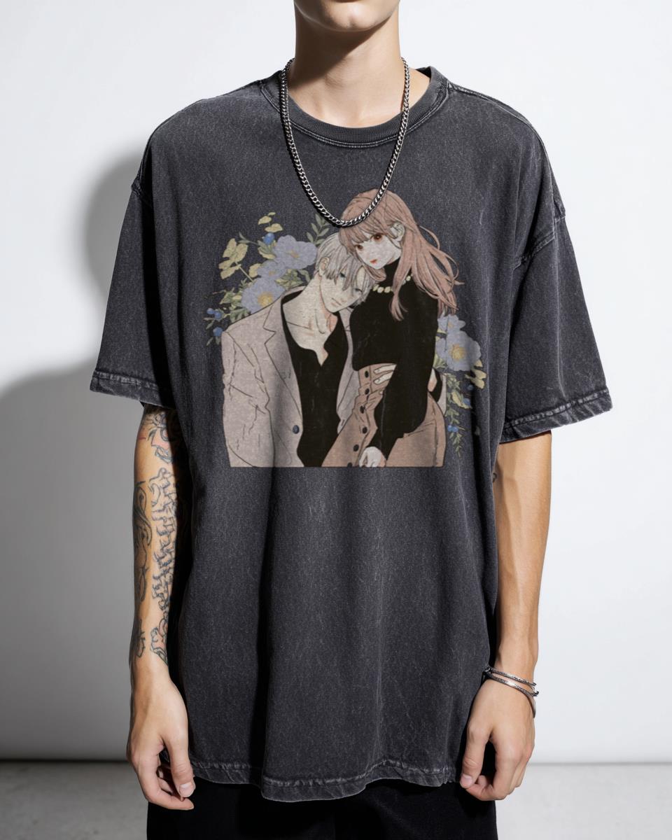 Yubisaki To Renren Anime Manga T-Shirt - A Sign Of Affection Yuki Itose & Itsuomi Nagi