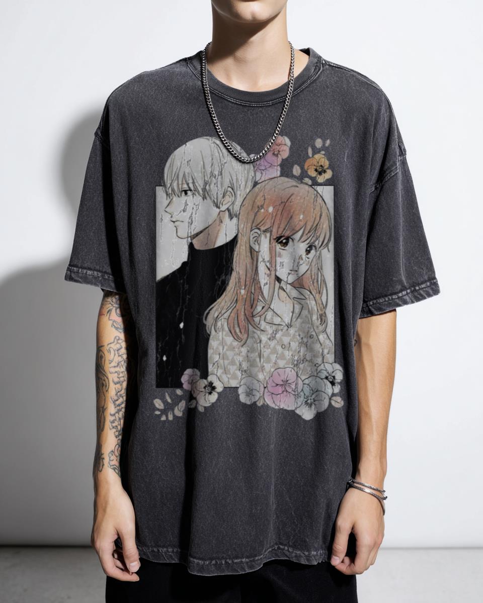 Yubisaki To Renren Anime Manga T-Shirt - A Sign Of Affection Yuki Itose & Itsuomi Nagi
