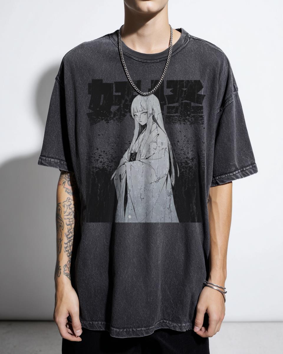 Yuki-onna Japanese Folklore Anime T-Shirt - Mystical Character Art