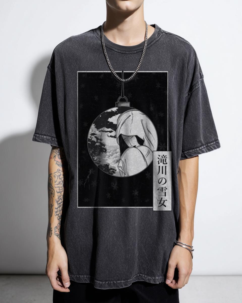 Yuki Onna Japanese Ghost Legend Horror Art T-Shirt - Takigawa Manga Urban Tale Unisex