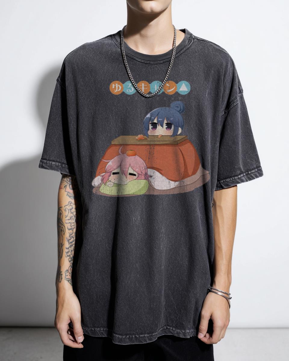 Yuru Camp Cute Anime Girl Art T-Shirt - Laid-Back Camp Fan Design