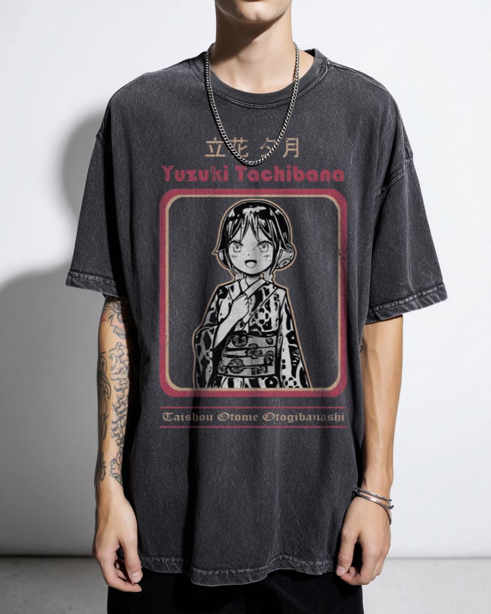 Yuzuki Tachibana Taishou Otome Otogibanashi Retro T-Shirt - Trending Anime Girl Manga for Fans