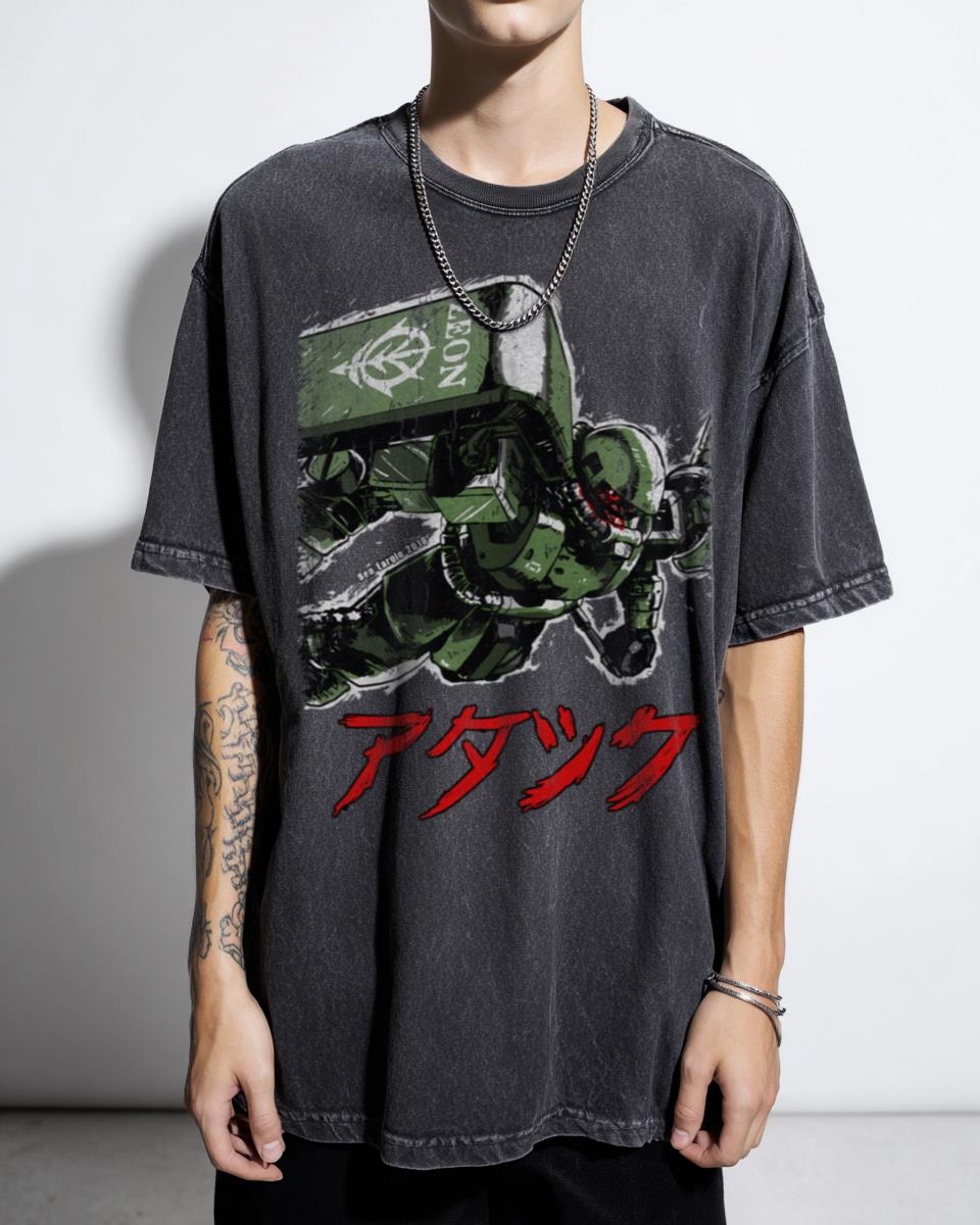 Zaku Attack Mobile Suit Gundam Anime T-Shirt - Mecha Robot Sci-Fi Fan
