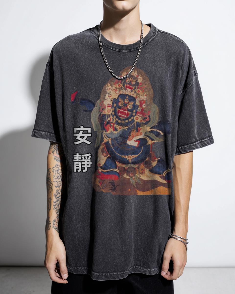 Zen Demon Slayer Positive Chi Namaste T-Shirt - Buddhist Anime Spiritual Tee