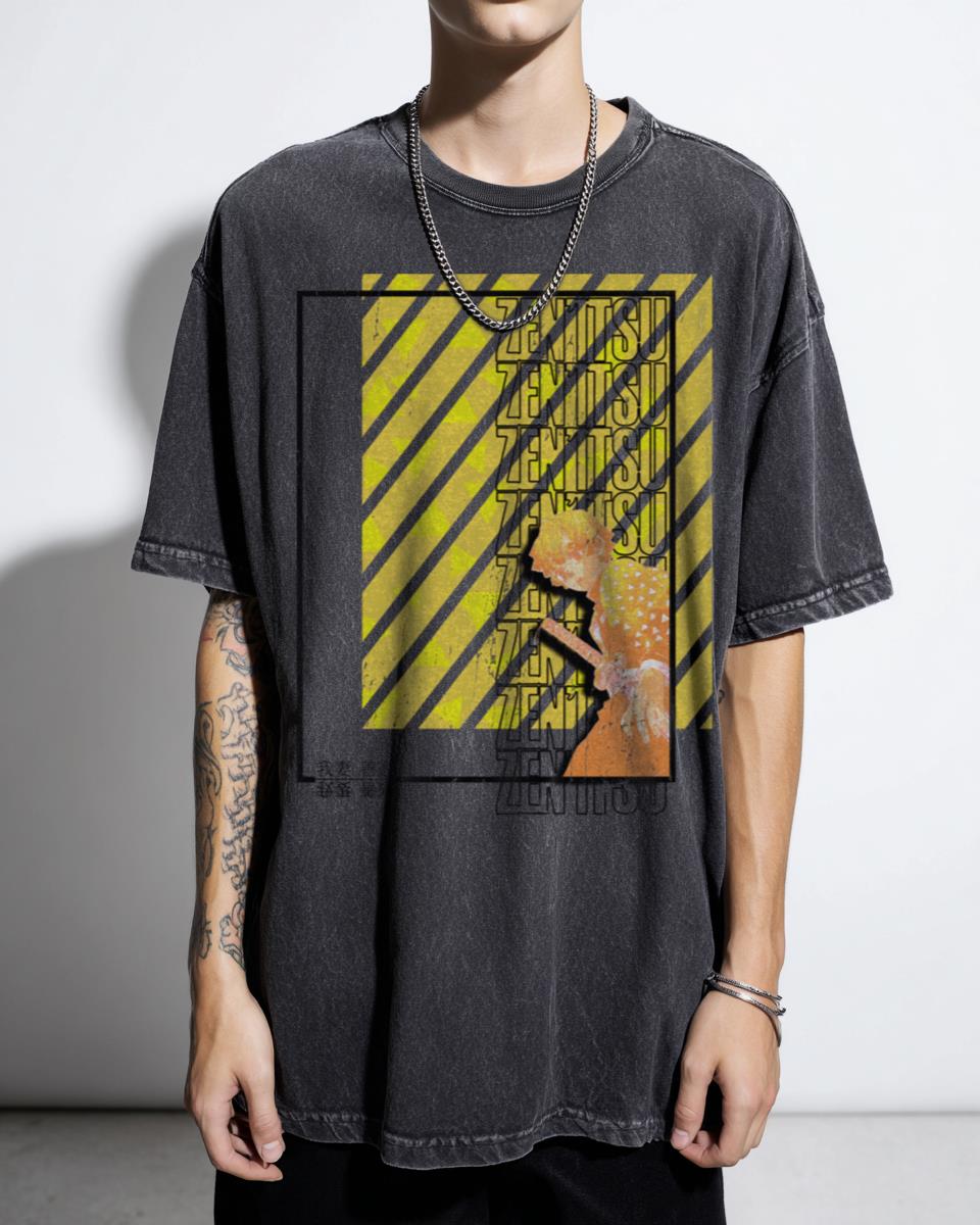 Zen'itsu Japanese Kanji Anime T-Shirt - Demon Slayer Otaku Fan Unisex