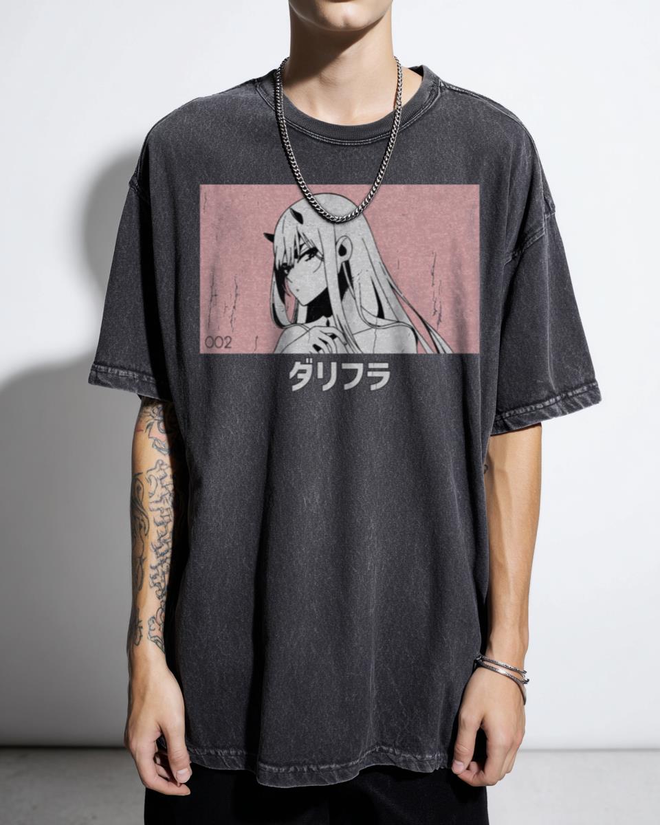 Zero Two 002 Darling in the Franxx Anime T-Shirt - Waifu Manga Fan Unisex