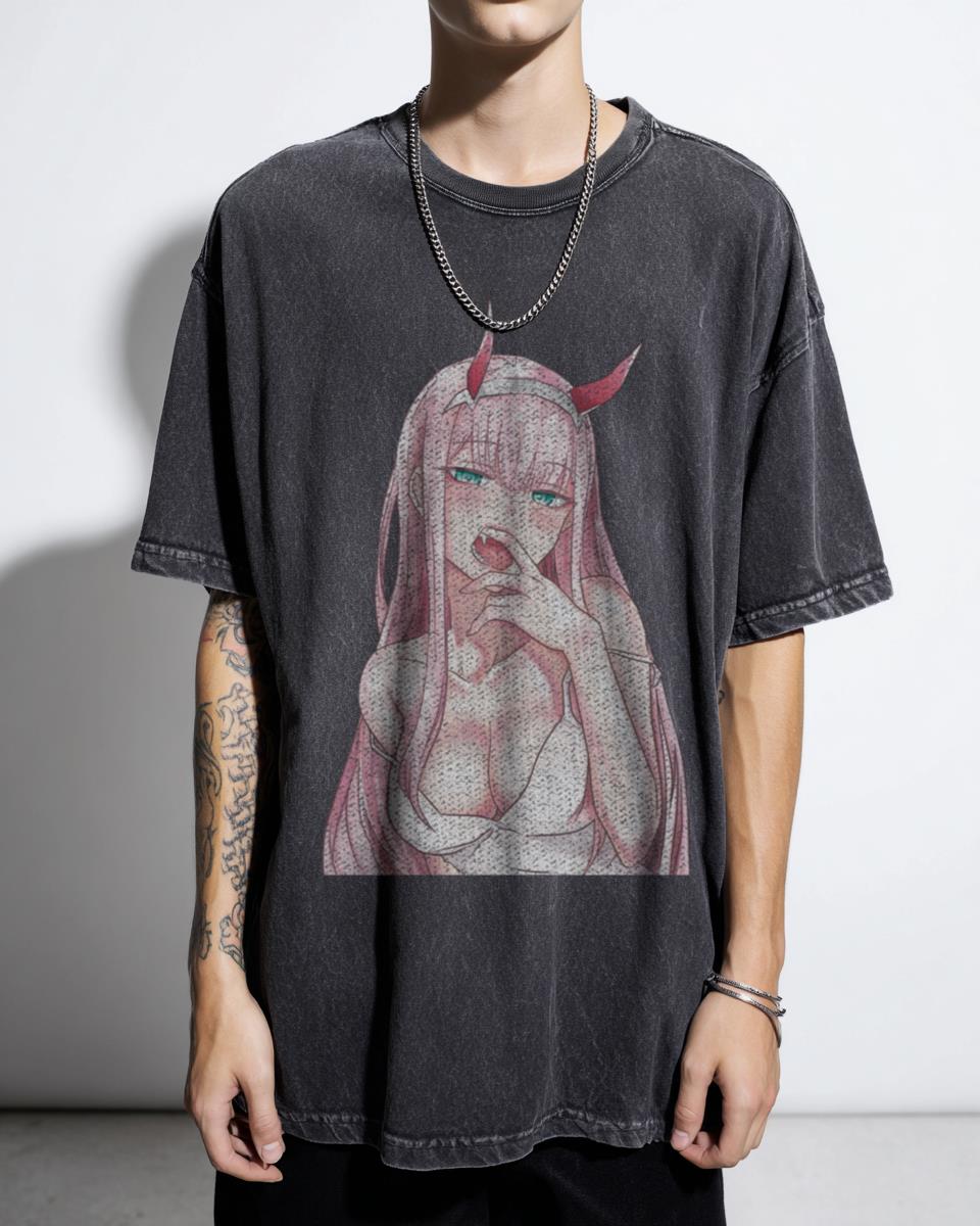 Zero Two Anime Waifu Fan Graphic Tee
