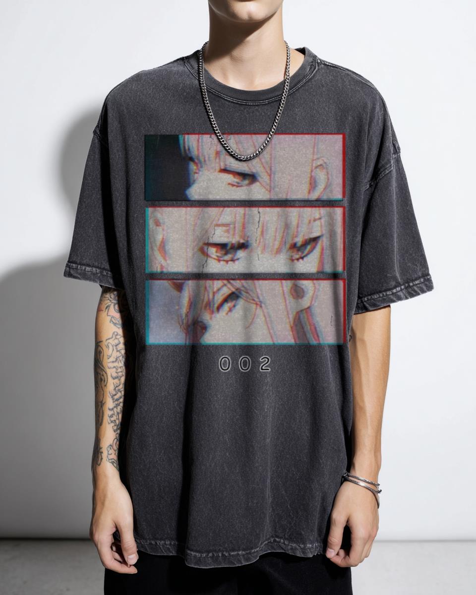 Zero Two Darling In The Franxx Anime Girl T-Shirt - Cute Pink Hair Otaku for Fans