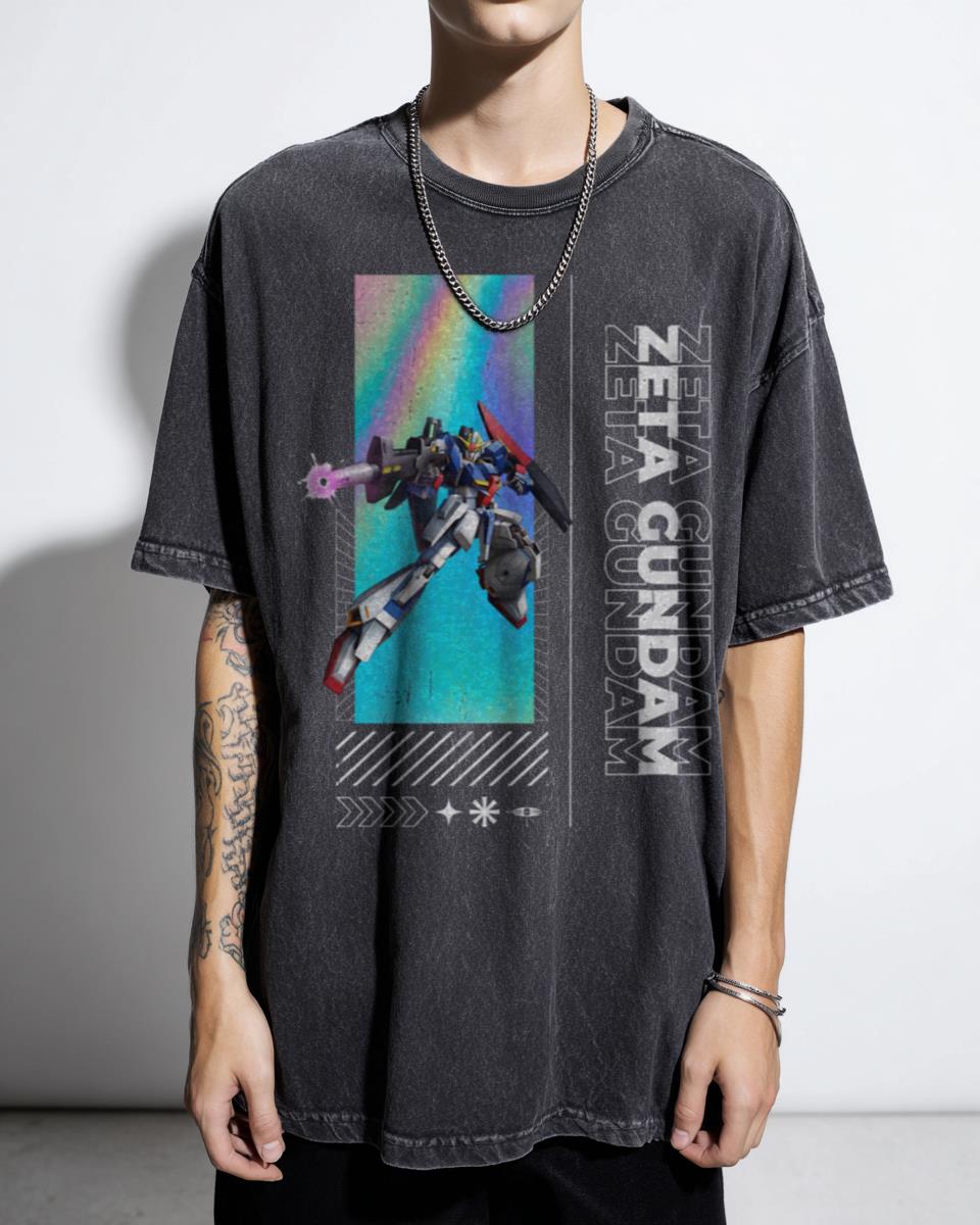Zeta Gundam Mobile Suit Anime T-Shirt - 80s Mecha Robot Sci-Fi Art