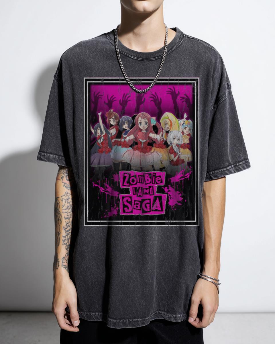 Zombieland Saga Idol Zombie Anime T-Shirt - Cute Horror Manga Graphic Tee Unisex