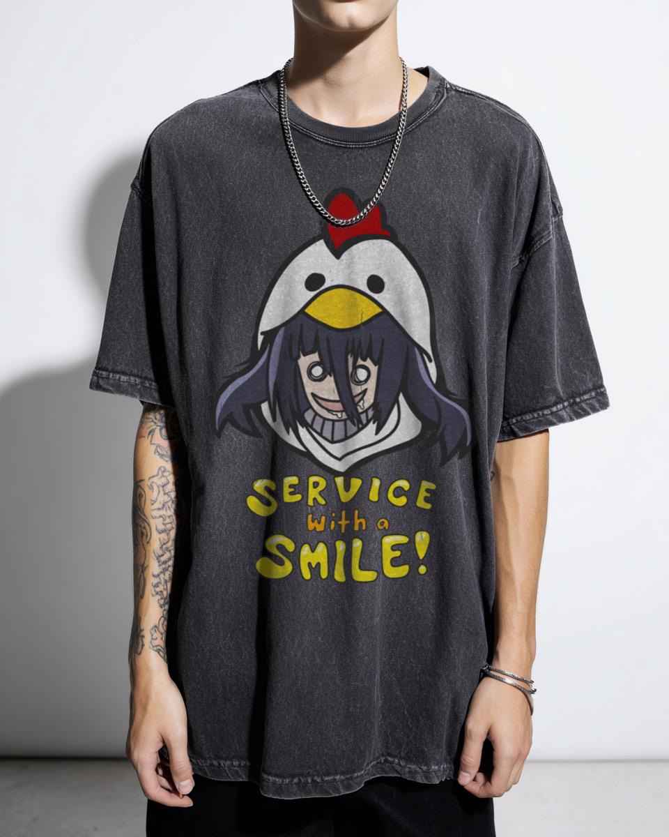Zombieland Saga Tae's Chicken Service T-Shirt - Funny Anime Idol Zombie Graphic Tee Unisex